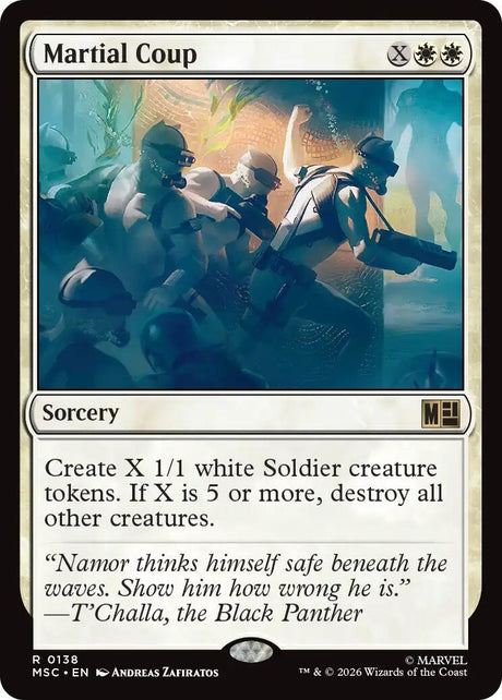 Image for Martial Coup (Surge Foil) (138) (Foil) (Commander: Marvel Super Heroes) (MSC) - Magic: The Gathering