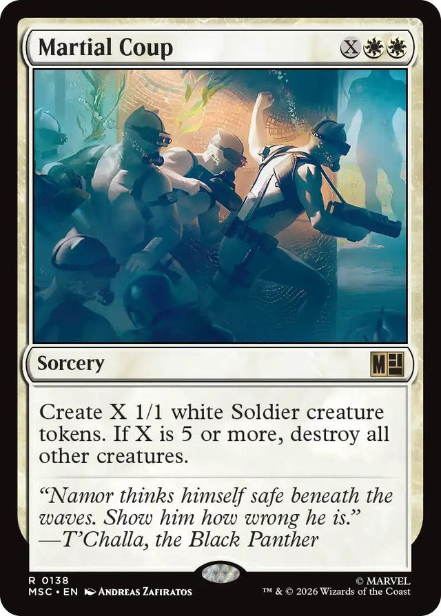 Image for Martial Coup (Surge Foil) (138) (Foil) (Commander: Marvel Super Heroes) (MSC) - Magic: The Gathering