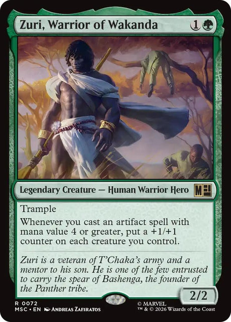 Image for Zuri, Warrior of Wakanda (Surge Foil) (72) (Foil) (Commander: Marvel Super Heroes) (MSC) - Magic: The Gathering