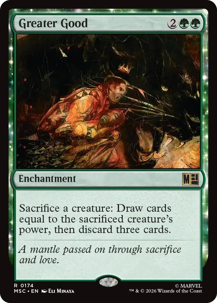 Image for Greater Good (Surge Foil) (174) (Foil) (Commander: Marvel Super Heroes) (MSC) - Magic: The Gathering