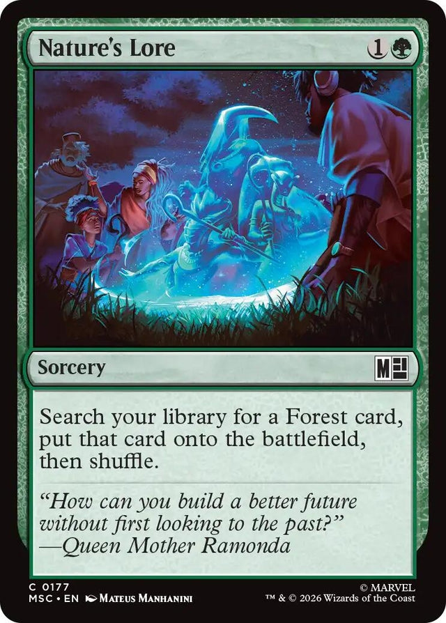 Image for Nature's Lore (Surge Foil) (177) (Foil) (Commander: Marvel Super Heroes) (MSC) - Magic: The Gathering
