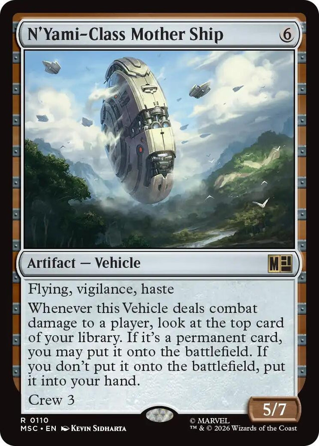 Image for N'Yami-Class Mother Ship (Surge Foil) (110) (Foil) (Commander: Marvel Super Heroes) (MSC) - Magic: The Gathering
