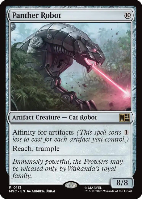 Image for Panther Robot (Surge Foil) (113) (Foil) (Commander: Marvel Super Heroes) (MSC) - Magic: The Gathering
