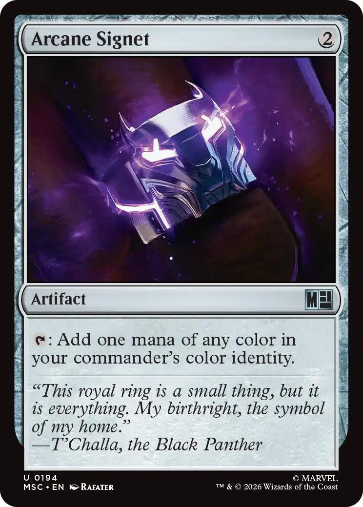 Image for Arcane Signet (0194) (Surge Foil) (194) (Foil) (Commander: Marvel Super Heroes) (MSC) - Magic: The Gathering