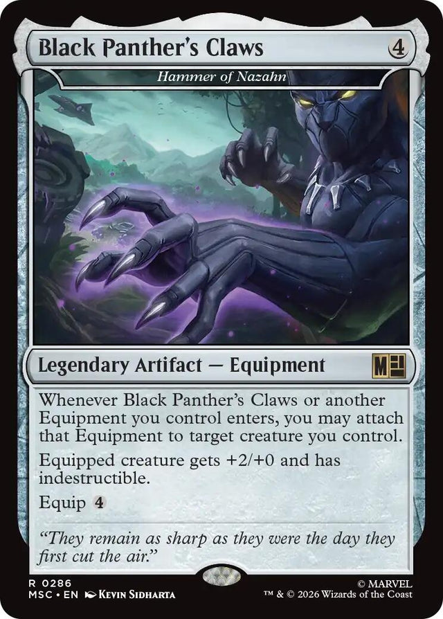 Image for Black Panther's Claws - Hammer of Nazahn (Surge Foil) (286) (Foil) (Commander: Marvel Super Heroes) (MSC) - Magic: The Gathering