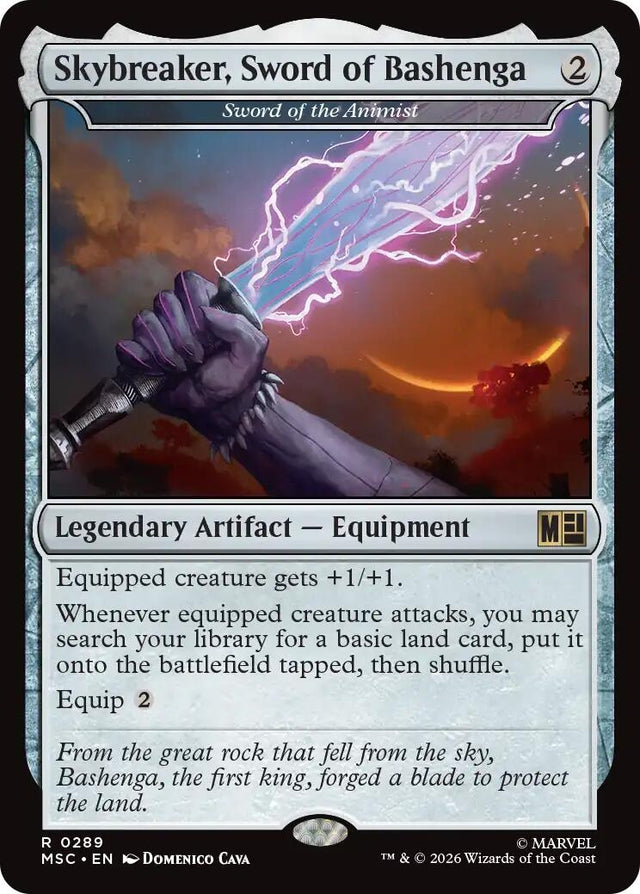 Image for Skybreaker, Sword of Bashenga - Sword of the Animist (Surge Foil) (289) (Foil) (Commander: Marvel Super Heroes) (MSC) - Magic: The Gathering