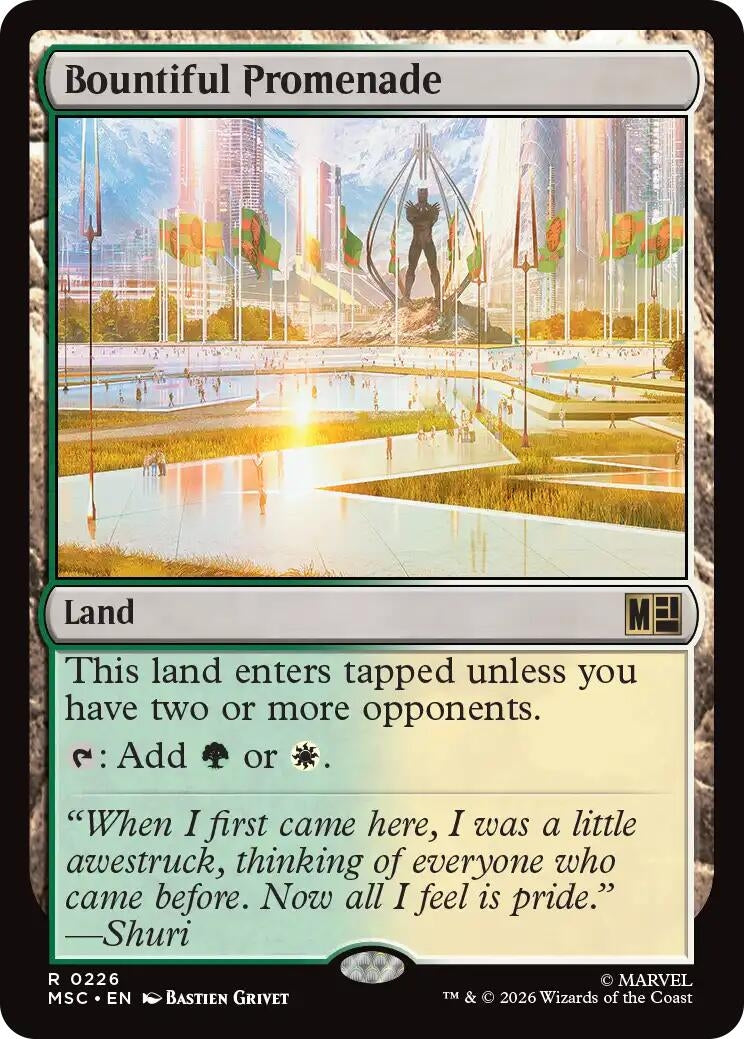 Image for Bountiful Promenade (Surge Foil) (226) (Foil) (Commander: Marvel Super Heroes) (MSC) - Magic: The Gathering