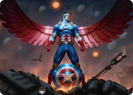 Image for Captain America, Wings of Freedom Art Card (2/45) (2) (Art Series: Marvel Super Heroes) (AAMSH) - Magic: The Gathering