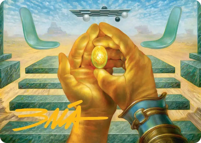 Image for The Mind Stone Art Card (Gold-Stamped Signature) (3) (Art Series: Marvel Super Heroes) (AAMSH) - Magic: The Gathering