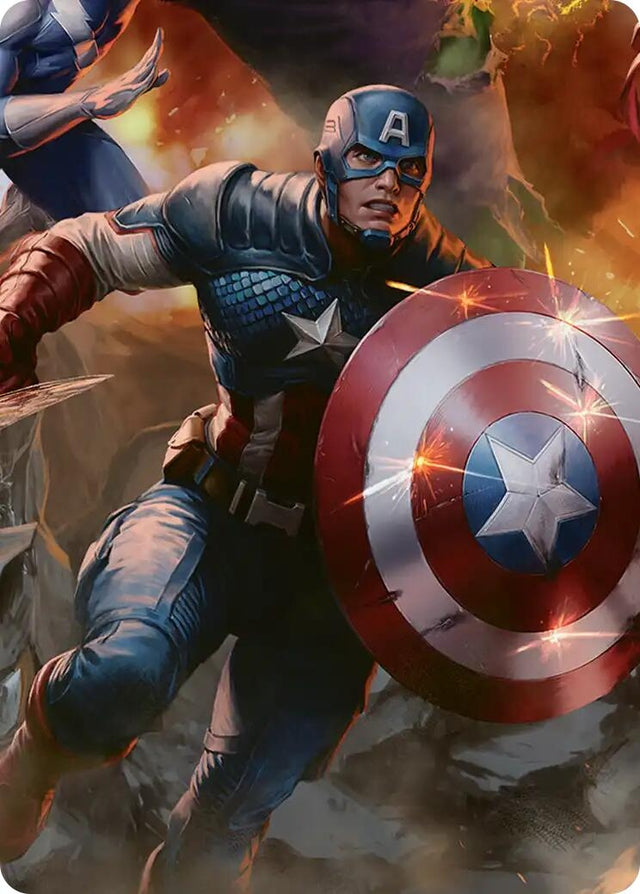 Image for Captain America, Unbowed Art Card (5) (Art Series: Marvel Super Heroes) (AAMSH) - Magic: The Gathering