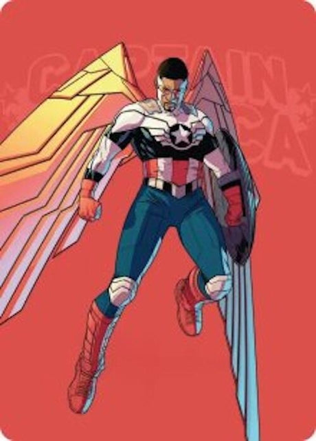 Image for Captain America, Wings of Freedom Art Card (22/45) (22) (Art Series: Marvel Super Heroes) (AAMSH) - Magic: The Gathering