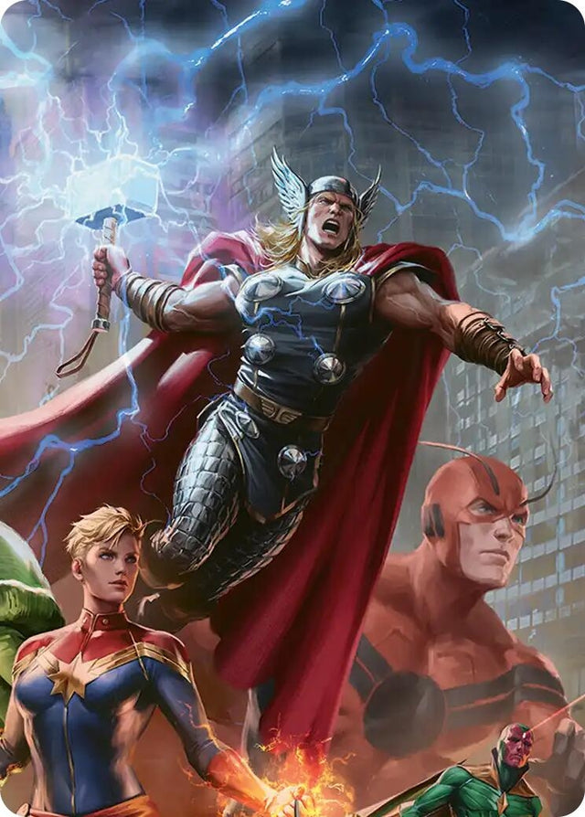 Image for Thor, Guardian of Midgard Art Card (3) (Art Series: Marvel Super Heroes) (AAMSH) - Magic: The Gathering