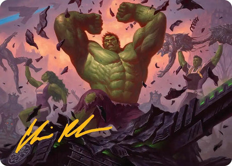 Image for HULK SMASH! Art Card (Gold-Stamped Signature) (10) (Art Series: Marvel Super Heroes) (AAMSH) - Magic: The Gathering