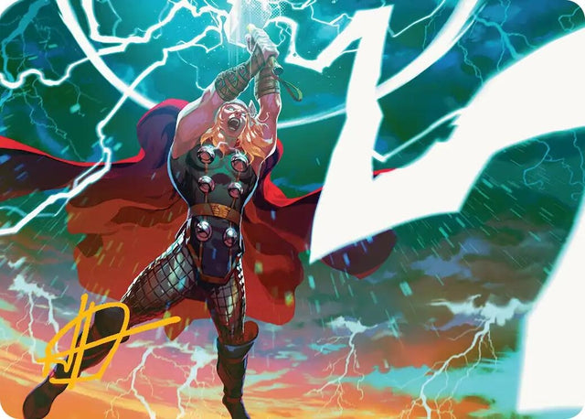 Image for Lightning Strike Art Card (Gold-Stamped Signature) (11) (Art Series: Marvel Super Heroes) (AAMSH) - Magic: The Gathering