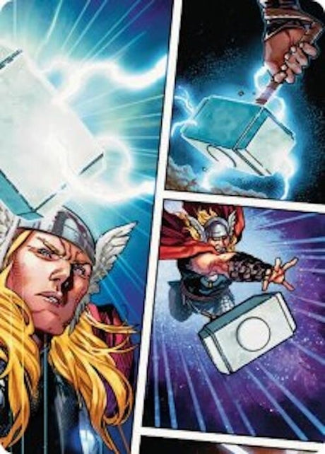 Image for Mjolnir, Hammer of Thor Art Card (19) (Art Series: Marvel Super Heroes) (AAMSH) - Magic: The Gathering