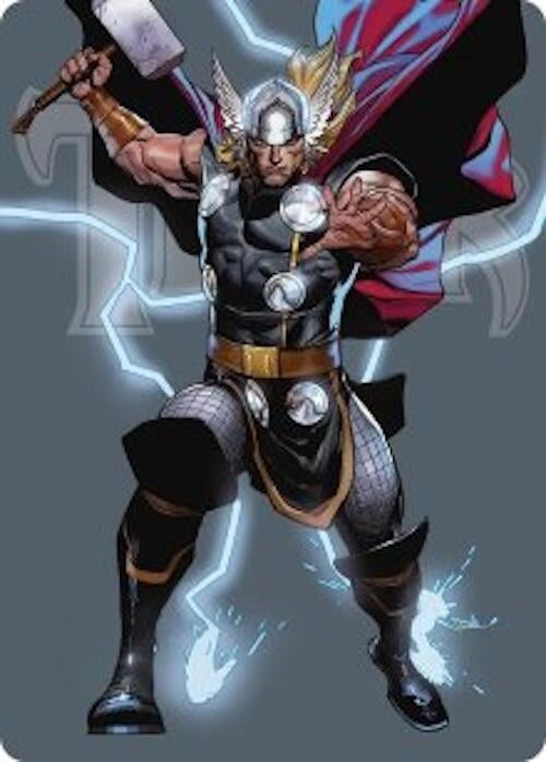 Image for Thor, God of Thunder Art Card (26) (Art Series: Marvel Super Heroes) (AAMSH) - Magic: The Gathering