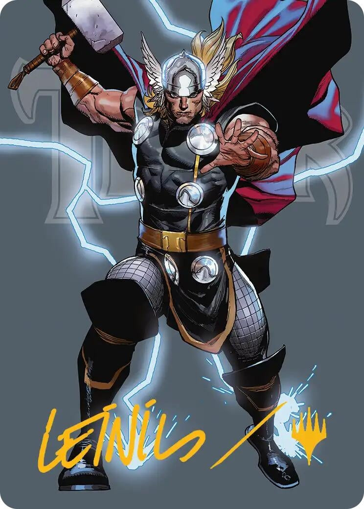 Image for Thor, God of Thunder Art Card (Gold-Stamped Signature) (26) (Art Series: Marvel Super Heroes) (AAMSH) - Magic: The Gathering