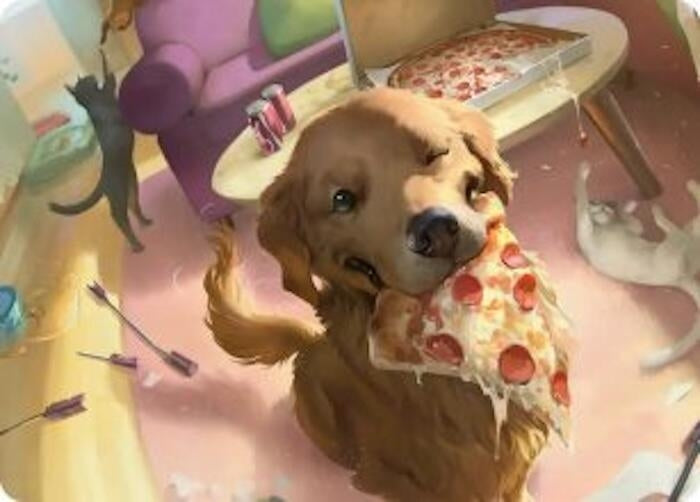 Image for Lucky the Pizza Dog Art Card (44) (Art Series: Marvel Super Heroes) (AAMSH) - Magic: The Gathering