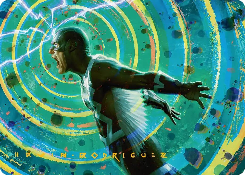 Image for Black Bolt, Inhuman King Art Card (Gold-Stamped Signature) (35) (Art Series: Marvel Super Heroes) (AAMSH) - Magic: The Gathering