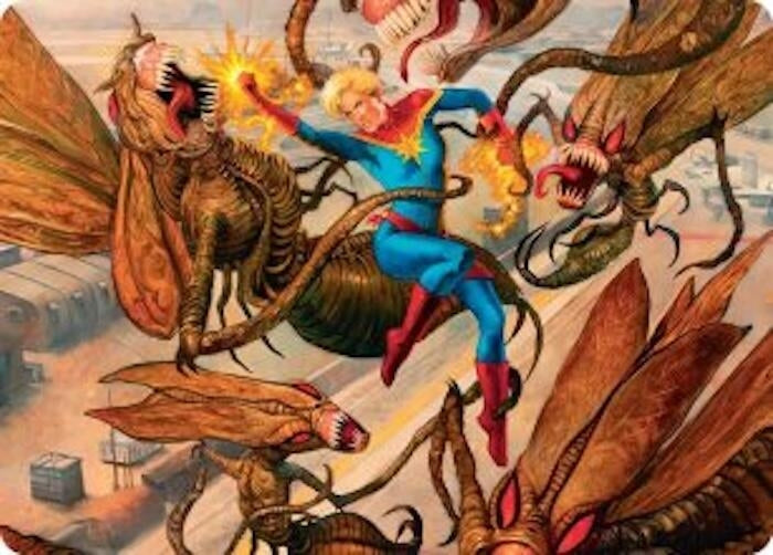 Image for Captain Marvel, Apex Avenger Art Card (36) (Art Series: Marvel Super Heroes) (AAMSH) - Magic: The Gathering