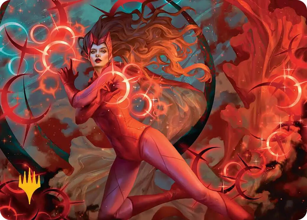 Image for Scarlet Witch, Chaotic Avenger Art Card (Gold-Stamped Planeswalker Symbol) (38) (Art Series: Marvel Super Heroes) (AAMSH) - Magic: The Gathering