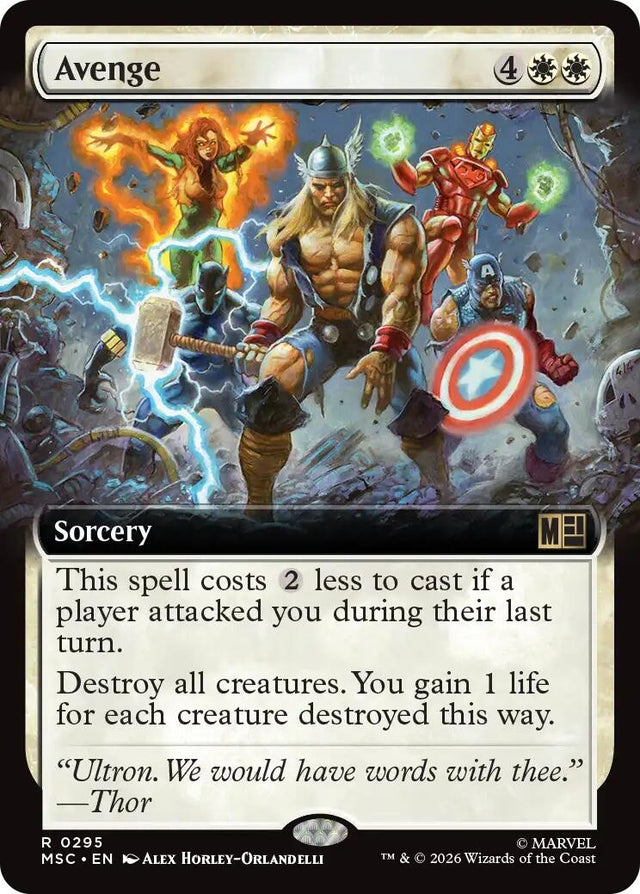 Image for Avenge (Extended Art) (295) (Commander: Marvel Super Heroes) (MSC) - Magic: The Gathering