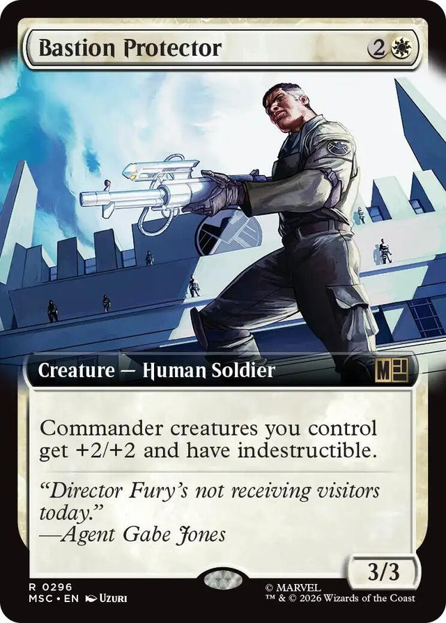 Image for Bastion Protector (Extended Art) (296) (Commander: Marvel Super Heroes) (MSC) - Magic: The Gathering