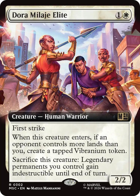 Image for Dora Milaje Elite (Extended Art) (302) (Foil) (Commander: Marvel Super Heroes) (MSC) - Magic: The Gathering