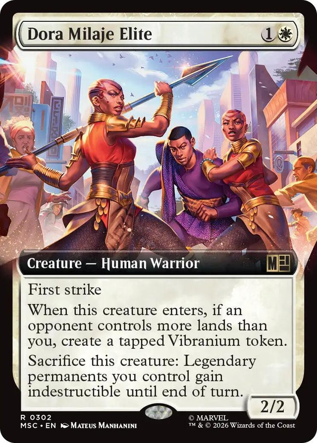 Image for Dora Milaje Elite (Extended Art) (302) (Foil) (Commander: Marvel Super Heroes) (MSC) - Magic: The Gathering