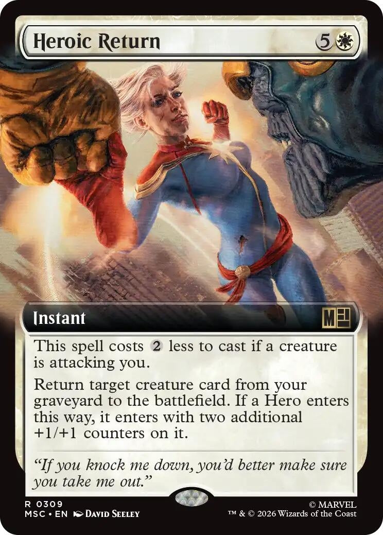 Image for Heroic Return (Extended Art) (309) (Foil) (Commander: Marvel Super Heroes) (MSC) - Magic: The Gathering