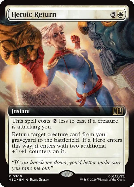 Image for Heroic Return (Extended Art) (309) (Foil) (Commander: Marvel Super Heroes) (MSC) - Magic: The Gathering