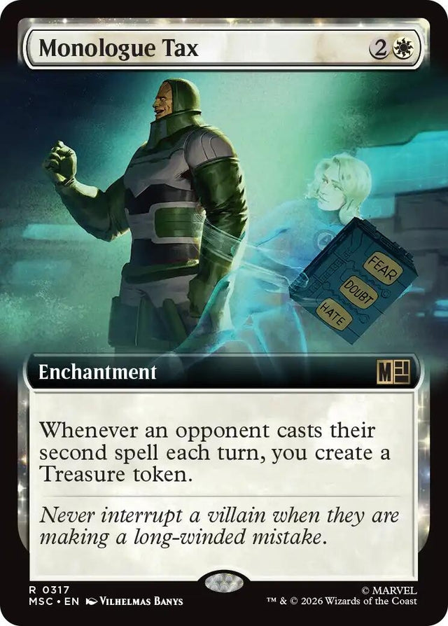 Image for Monologue Tax (Extended Art) (317) (Foil) (Commander: Marvel Super Heroes) (MSC) - Magic: The Gathering