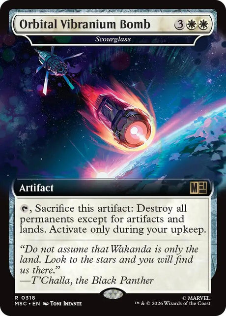 Image for Orbital Vibranium Bomb - Scourglass (Extended Art) (318) (Commander: Marvel Super Heroes) (MSC) - Magic: The Gathering