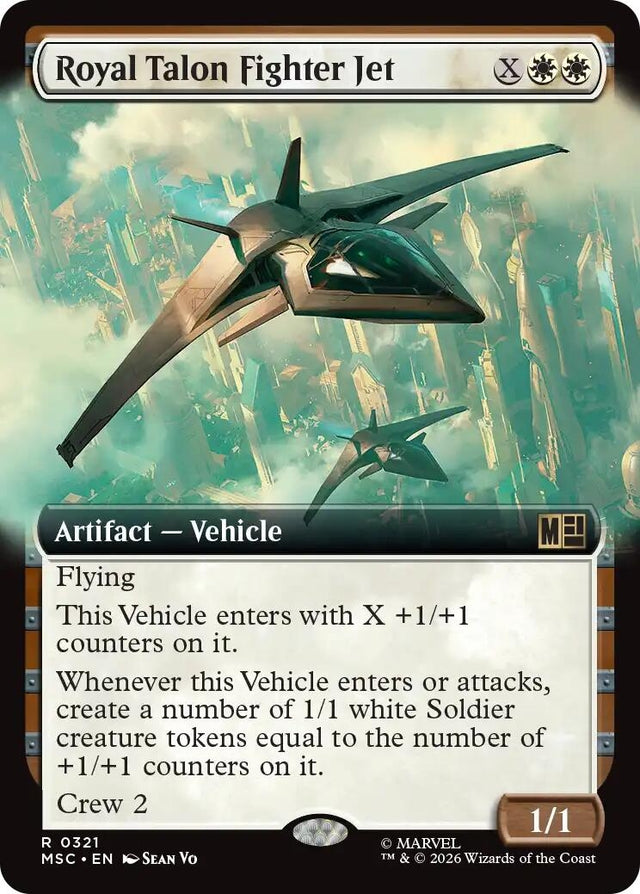 Image for Royal Talon Fighter Jet (Extended Art) (321) (Commander: Marvel Super Heroes) (MSC) - Magic: The Gathering