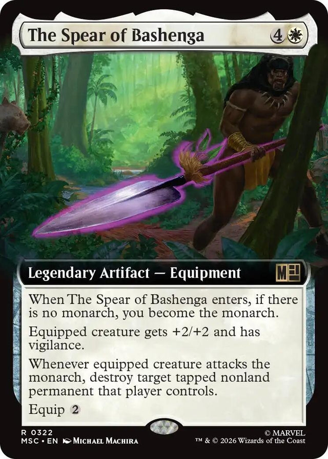 Image for The Spear of Bashenga (Extended Art) (322) (Commander: Marvel Super Heroes) (MSC) - Magic: The Gathering
