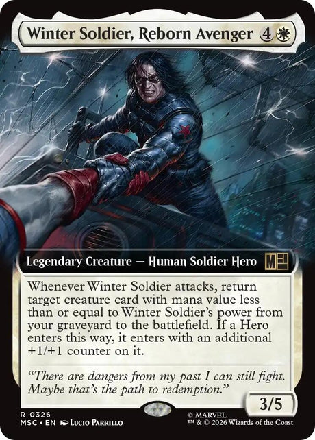 Image for Winter Soldier, Reborn Avenger (Extended Art) (326) (Foil) (Commander: Marvel Super Heroes) (MSC) - Magic: The Gathering