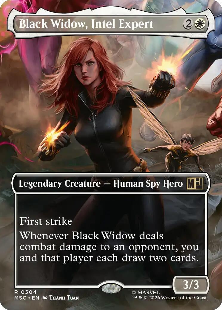 Image for Black Widow, Intel Expert (Borderless) (504) (Foil) (Commander: Marvel Super Heroes) (MSC) - Magic: The Gathering