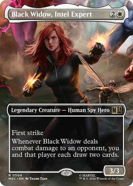 Image for Black Widow, Intel Expert (Borderless) (504) (Foil) (Commander: Marvel Super Heroes) (MSC) - Magic: The Gathering
