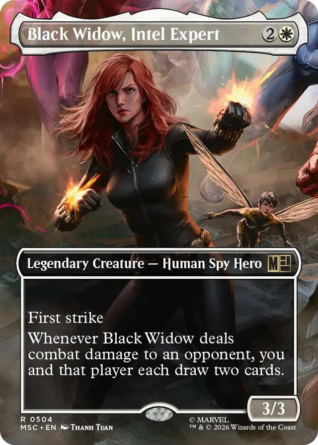 Image for Black Widow, Intel Expert (Borderless) (504) (Foil) (Commander: Marvel Super Heroes) (MSC) - Magic: The Gathering