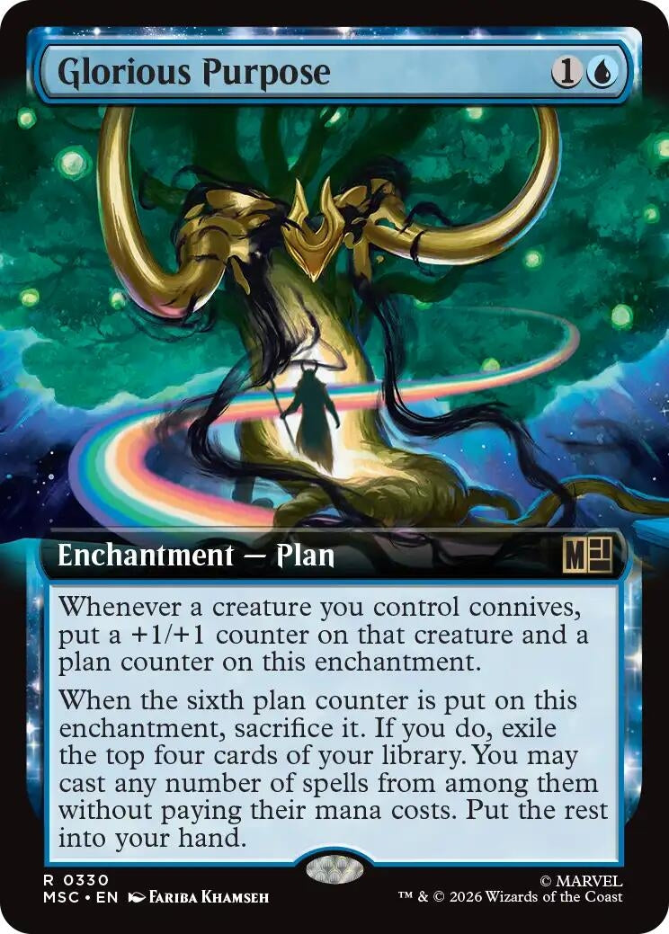 Image for Glorious Purpose (Extended Art) (330) (Foil) (Commander: Marvel Super Heroes) (MSC) - Magic: The Gathering