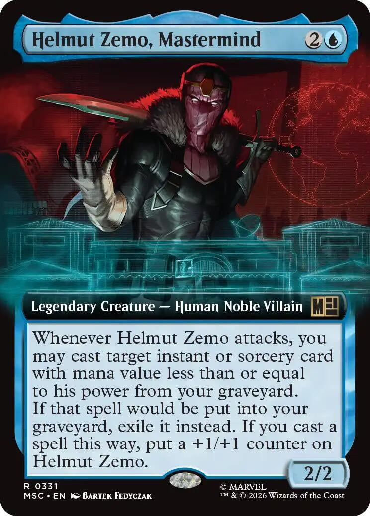 Image for Helmut Zemo, Mastermind (Extended Art) (331) (Commander: Marvel Super Heroes) (MSC) - Magic: The Gathering