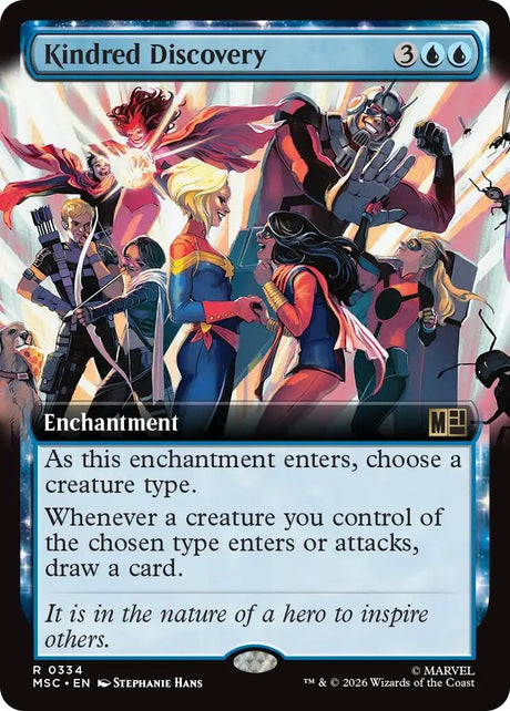 Image for Kindred Discovery (Extended Art) (334) (Commander: Marvel Super Heroes) (MSC) - Magic: The Gathering