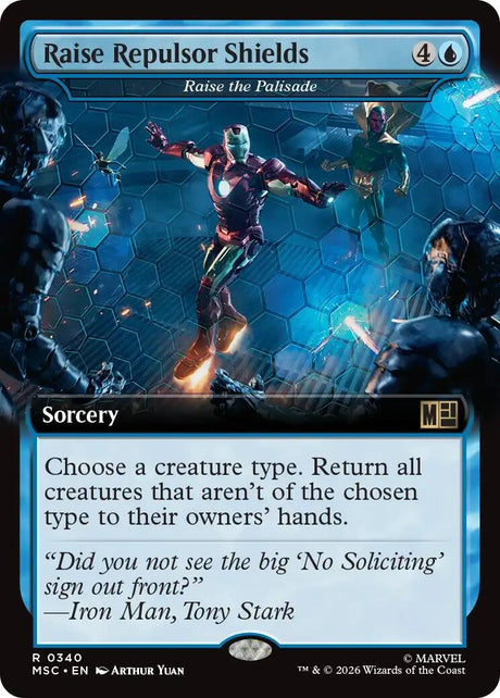 Image for Raise Repulsor Shields - Raise the Palisade (Extended Art) (340) (Foil) (Commander: Marvel Super Heroes) (MSC) - Magic: The Gathering