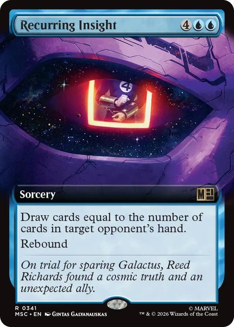 Image for Recurring Insight (Extended Art) (341) (Foil) (Commander: Marvel Super Heroes) (MSC) - Magic: The Gathering