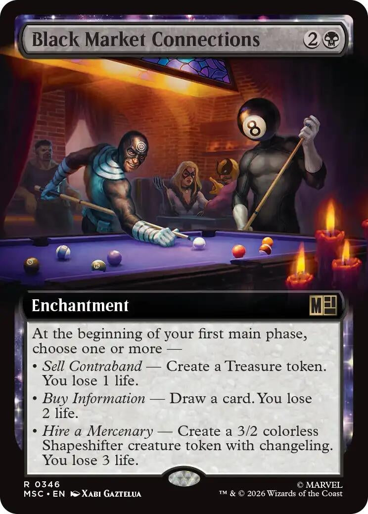 Image for Black Market Connections (Extended Art) (346) (Foil) (Commander: Marvel Super Heroes) (MSC) - Magic: The Gathering