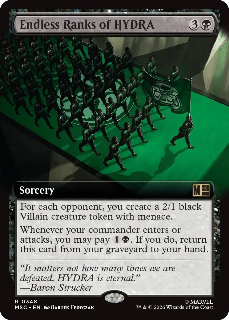 Image for Endless Ranks of HYDRA (Extended Art) (348) (Foil) (Commander: Marvel Super Heroes) (MSC) - Magic: The Gathering