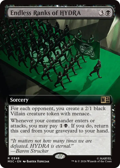 Image for Endless Ranks of HYDRA (Extended Art) (348) (Commander: Marvel Super Heroes) (MSC) - Magic: The Gathering