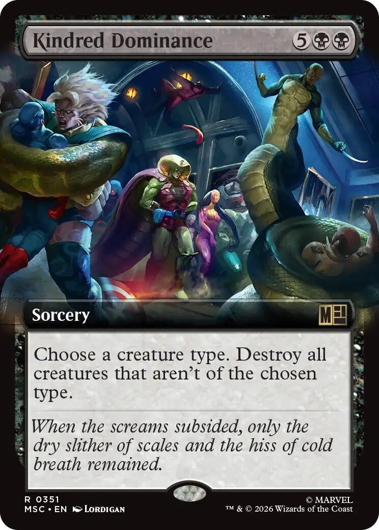 Image for Kindred Dominance (Extended Art) (351) (Foil) (Commander: Marvel Super Heroes) (MSC) - Magic: The Gathering