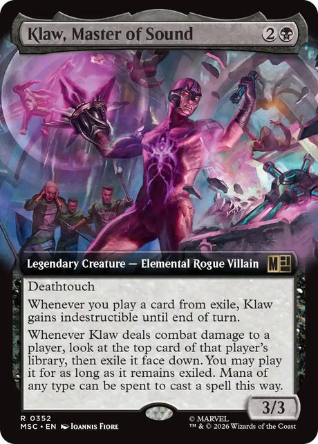 Image for Klaw, Master of Sound (Extended Art) (352) (Foil) (Commander: Marvel Super Heroes) (MSC) - Magic: The Gathering