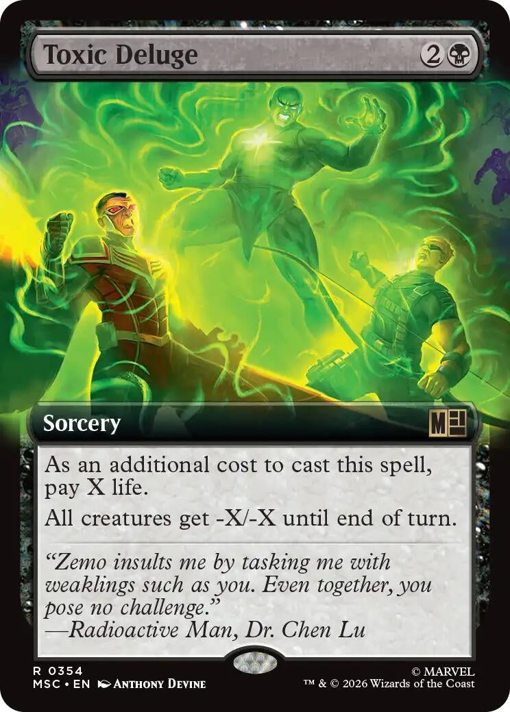Image for Toxic Deluge (Extended Art) (354) (Foil) (Commander: Marvel Super Heroes) (MSC) - Magic: The Gathering